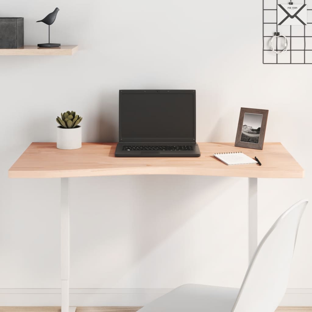 Dessus de bureau 100x(45-50)x2,5 cm bois massif de hêtre Pièces et accessoires pour bureaux vidaXL   