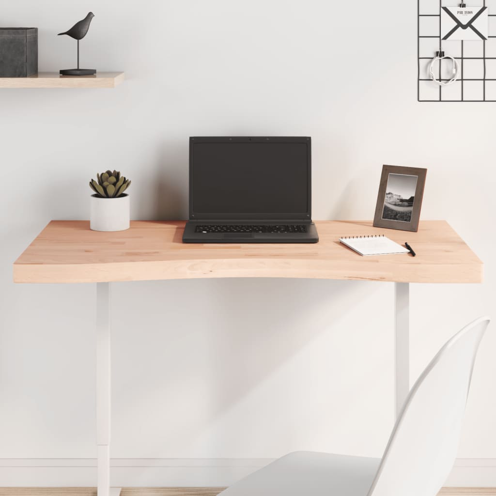 Dessus de bureau 100x(45-50)x4 cm bois massif de hêtre Pièces et accessoires pour bureaux vidaXL   