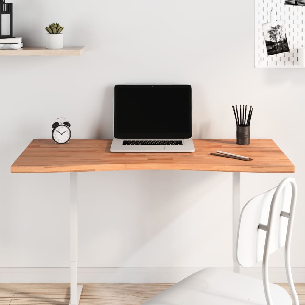 Dessus de bureau 110x(50-55)x2,5 cm bois massif de hêtre Pièces et accessoires pour bureaux vidaXL   