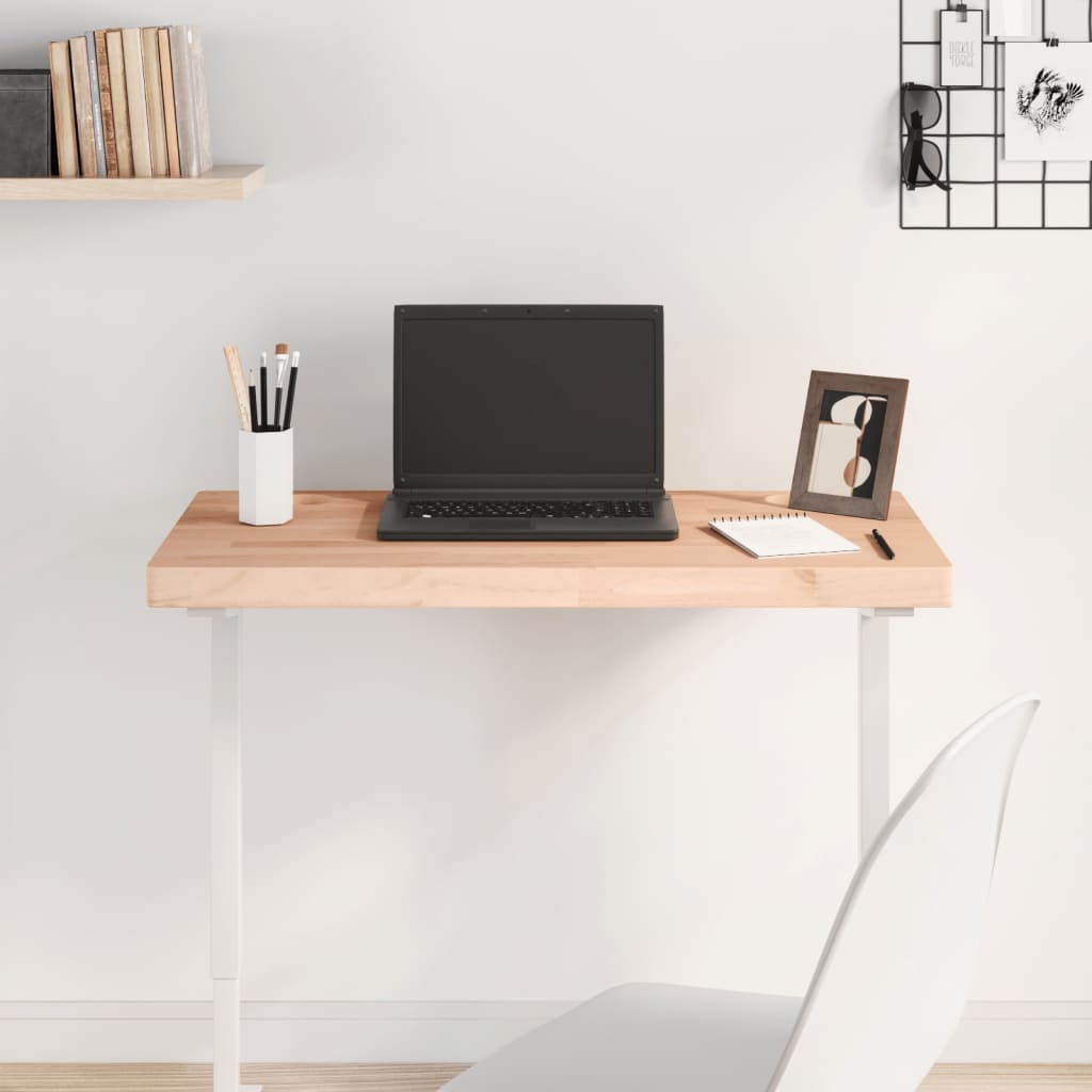 Dessus de bureau 80x40x4 cm bois massif de hêtre Pièces et accessoires pour bureaux vidaXL   