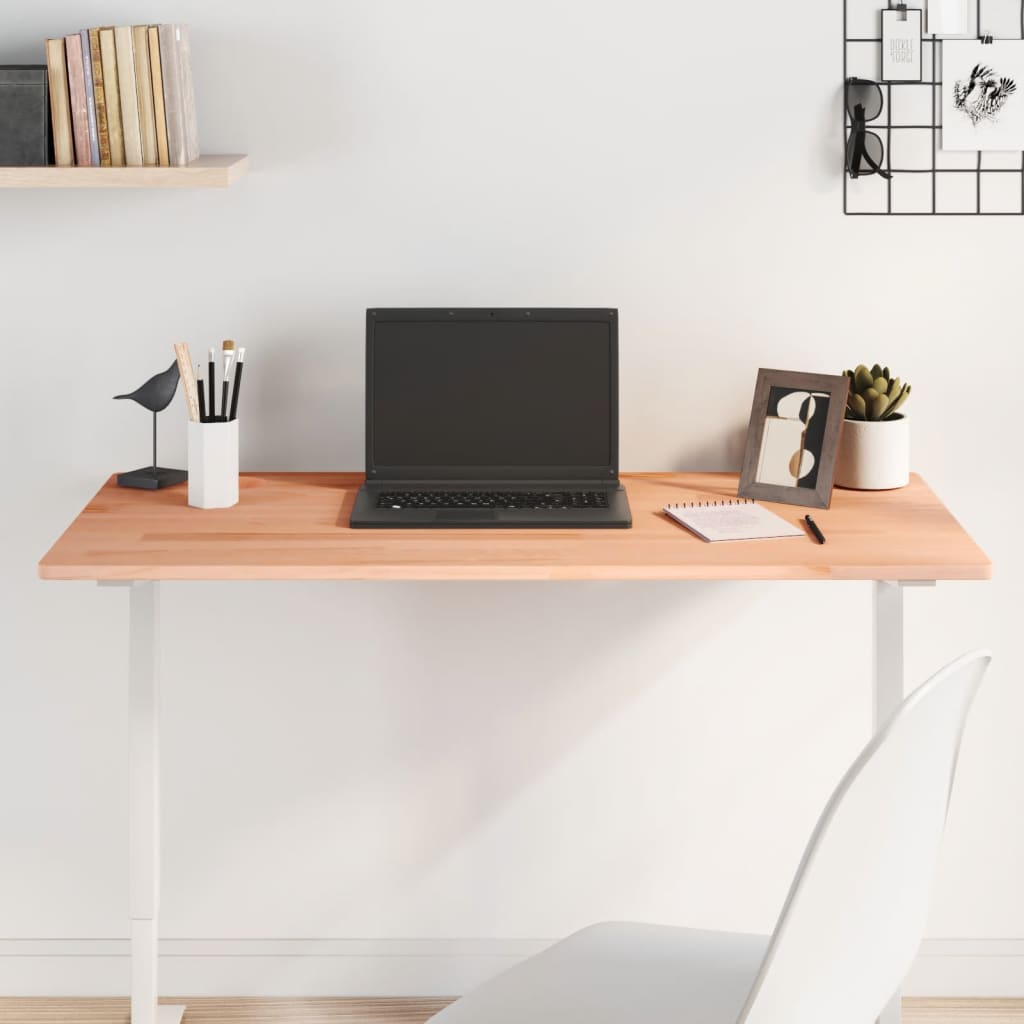 Dessus de bureau 100x50x1,5 cm bois massif de hêtre Pièces et accessoires pour bureaux vidaXL   