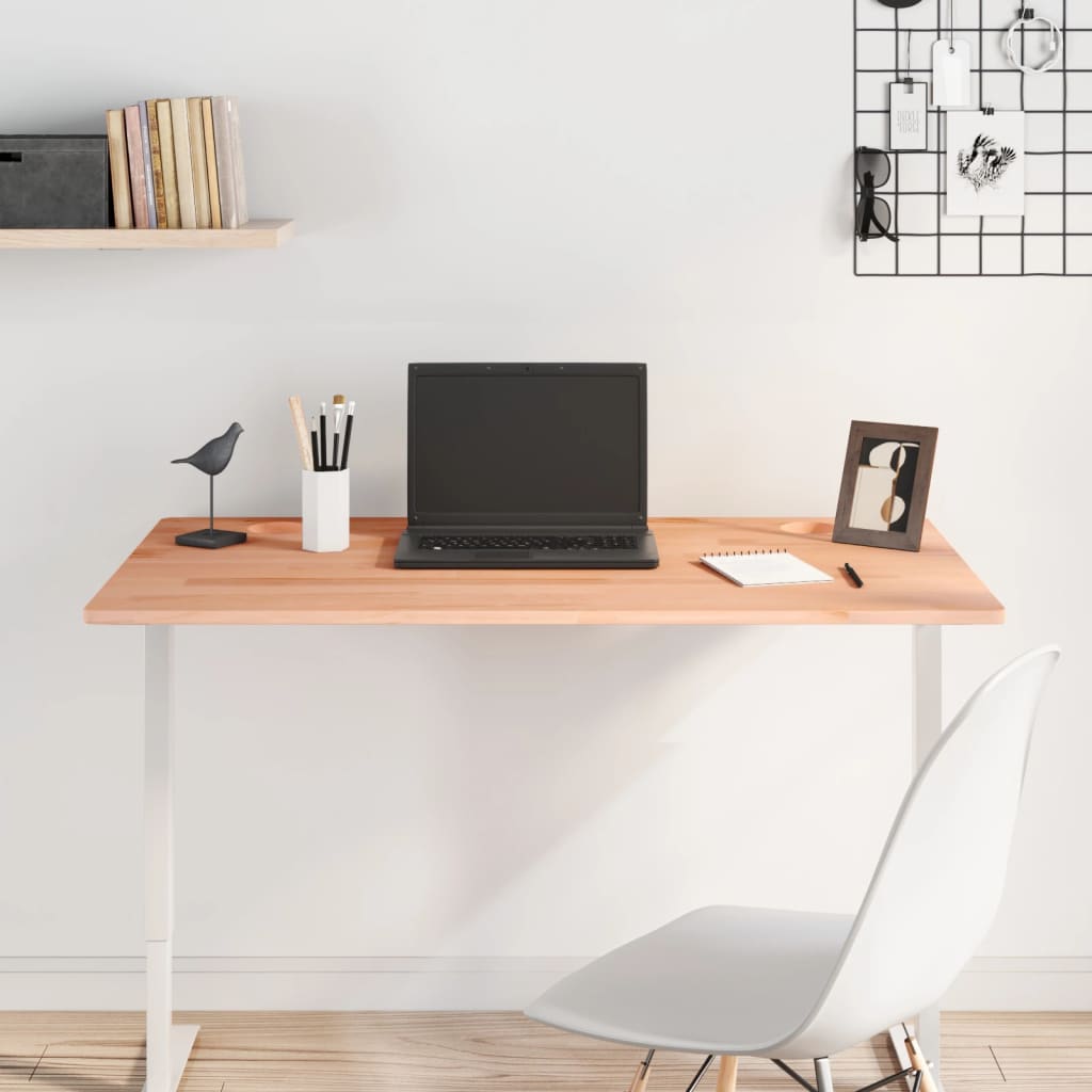 Dessus de bureau 100x60x1,5 cm bois massif de hêtre Pièces et accessoires pour bureaux vidaXL   