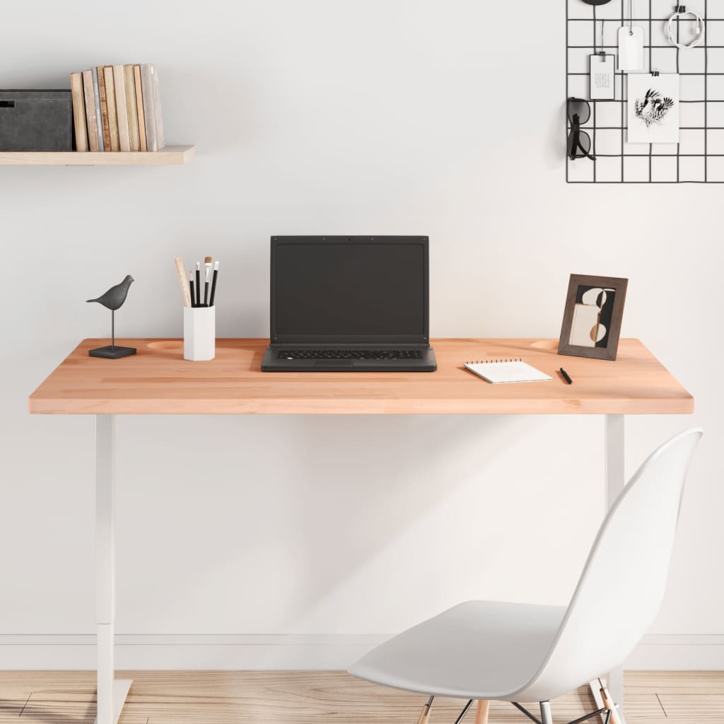 Dessus de bureau 110x60x2,5 cm bois massif de hêtre Pièces et accessoires pour bureaux vidaXL   
