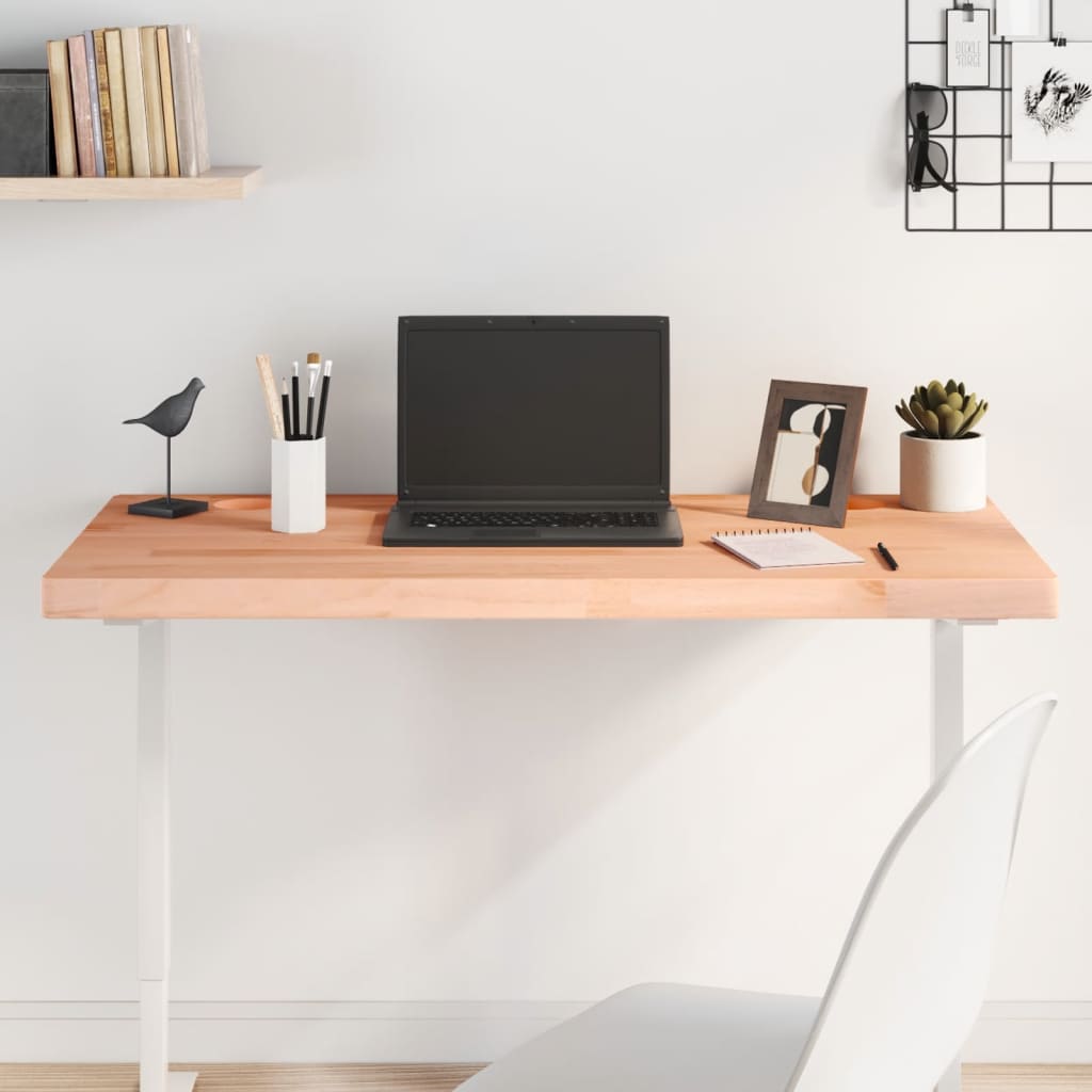 Dessus de bureau 100x50x4 cm bois massif de hêtre Pièces et accessoires pour bureaux vidaXL   
