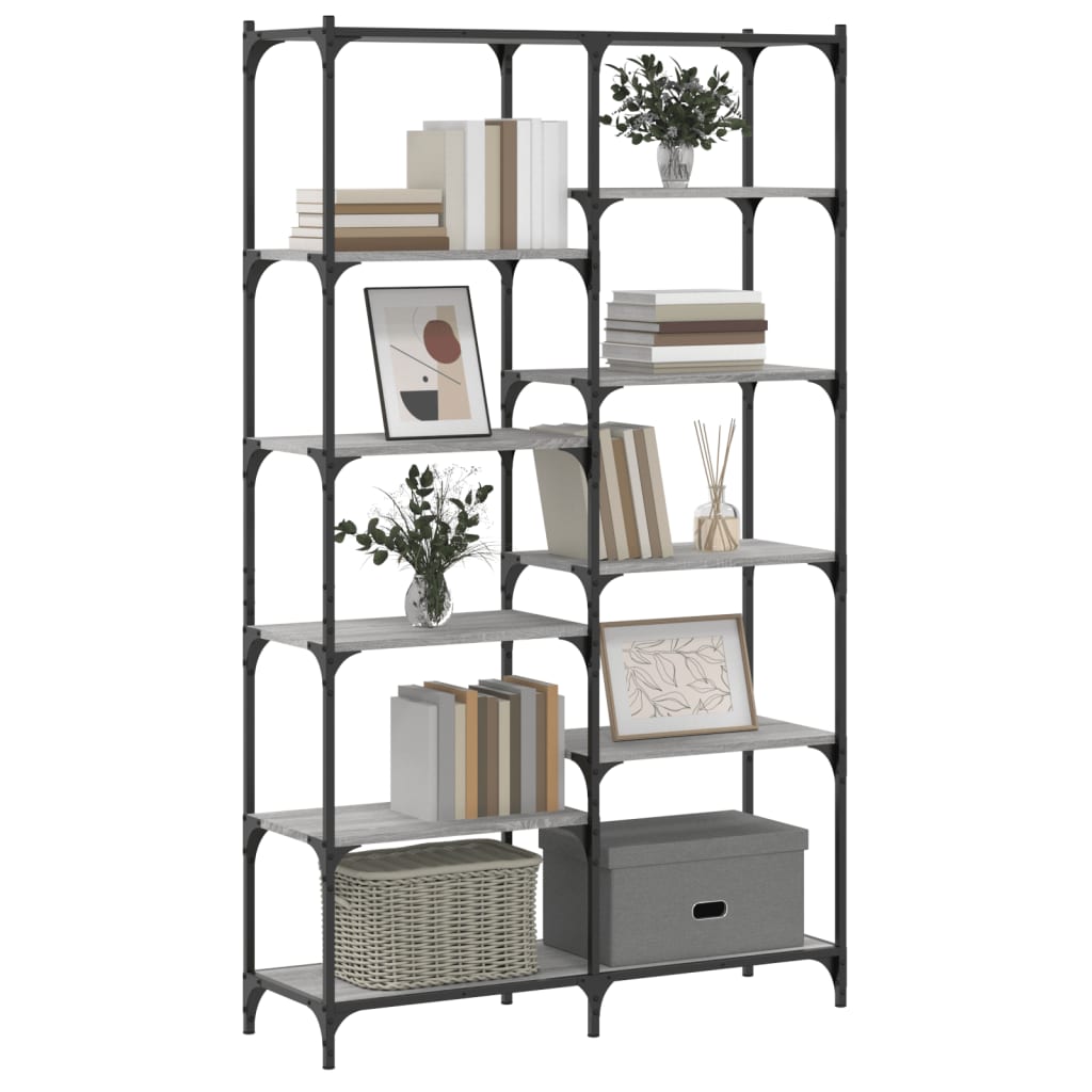 Bibliothèque sonoma gris 100x32x170 cm bois d'ingénierie et fer Bibliothèques vidaXL   