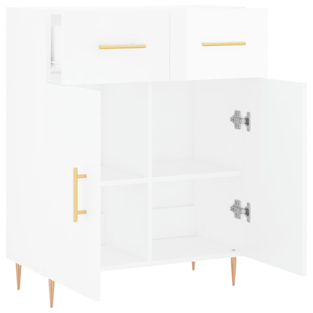 Buffet Blanc brillant 69,5x34x90 cm Bois d'ingénierie Buffets & bahuts vidaXL   