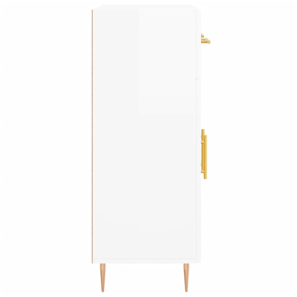 Buffet Blanc brillant 69,5x34x90 cm Bois d'ingénierie Buffets & bahuts vidaXL   
