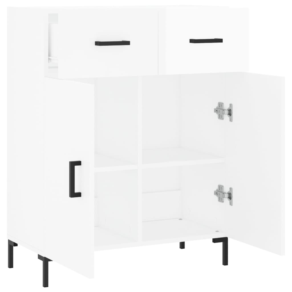 Buffet Blanc brillant 69,5x34x90 cm Bois d'ingénierie Buffets & bahuts vidaXL   