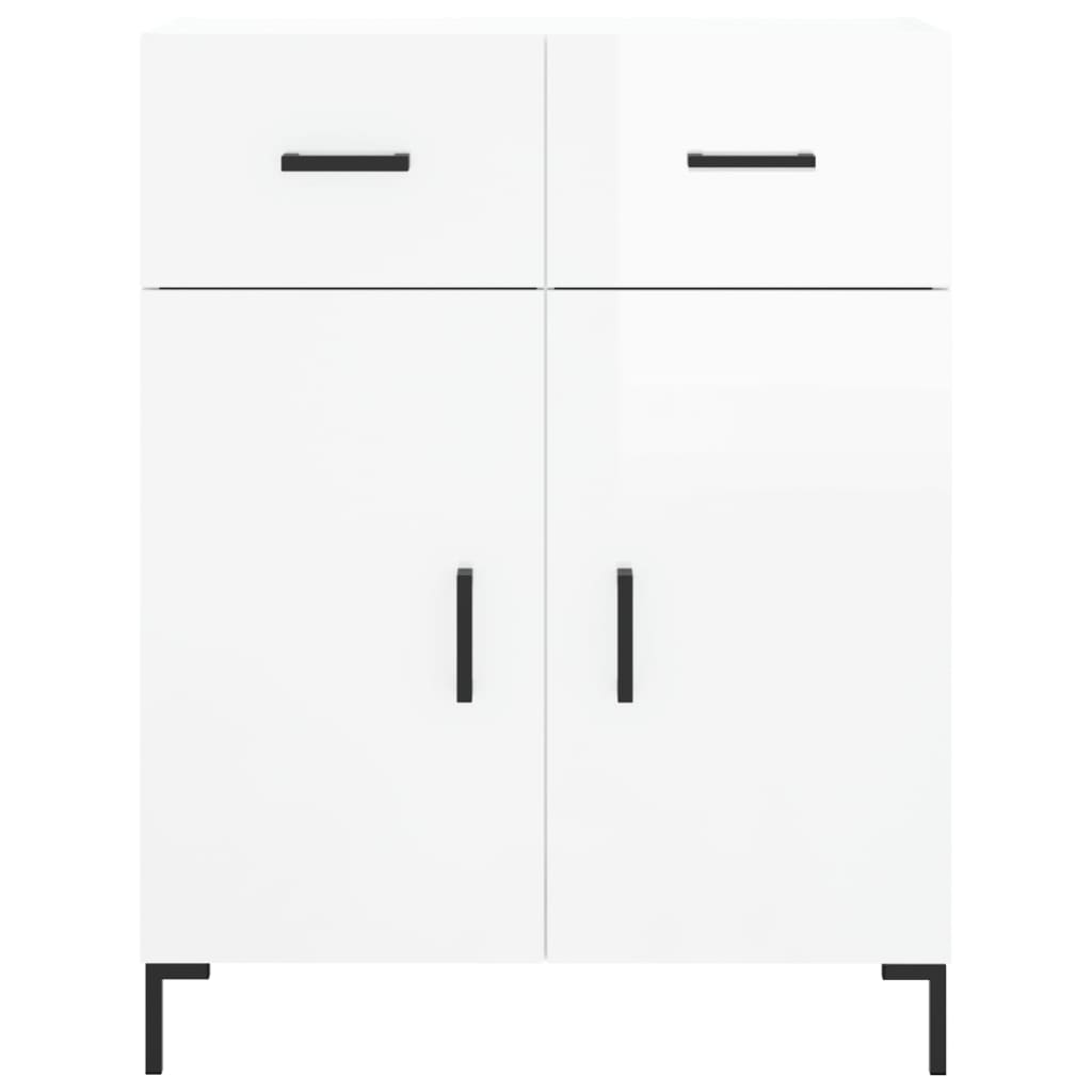 Buffet Blanc brillant 69,5x34x90 cm Bois d'ingénierie Buffets & bahuts vidaXL   