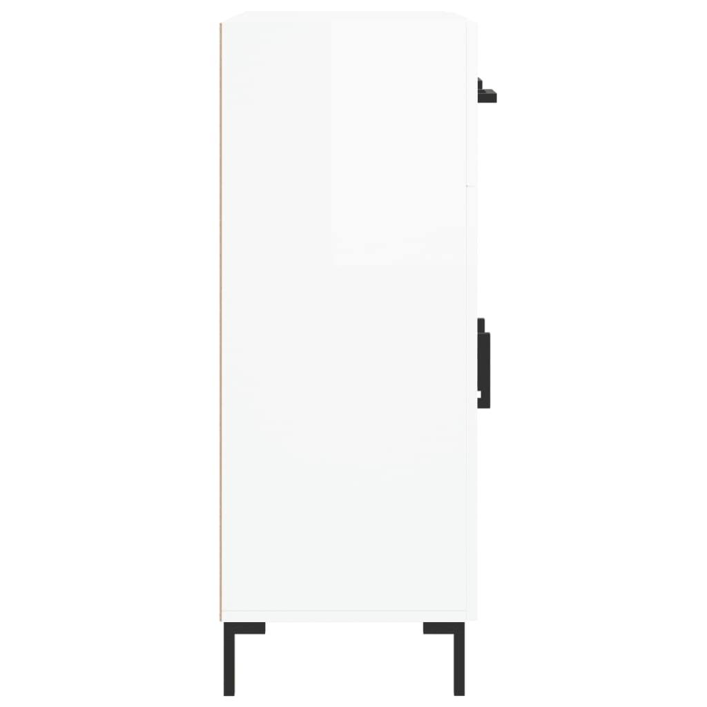 Buffet Blanc brillant 69,5x34x90 cm Bois d'ingénierie Buffets & bahuts vidaXL   