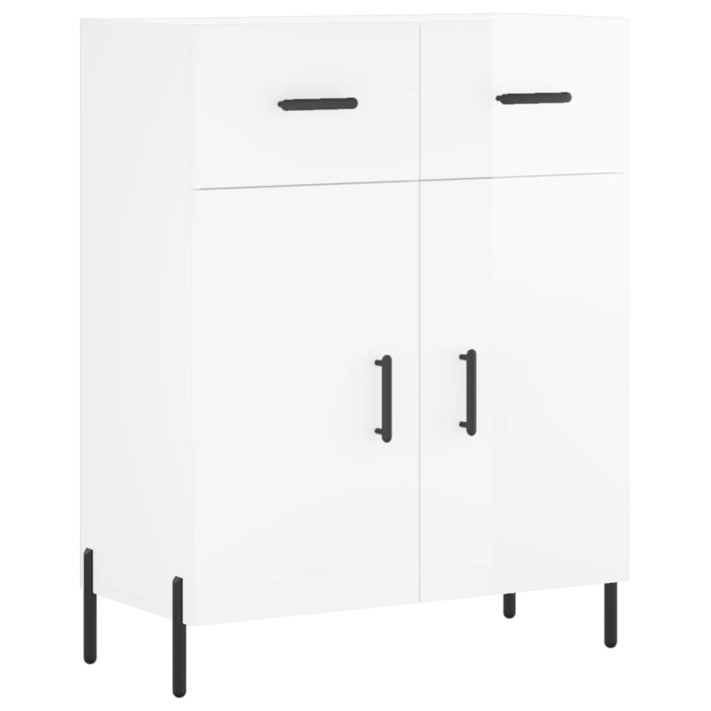 Buffet Blanc brillant 69,5x34x90 cm Bois d'ingénierie Buffets & bahuts vidaXL   