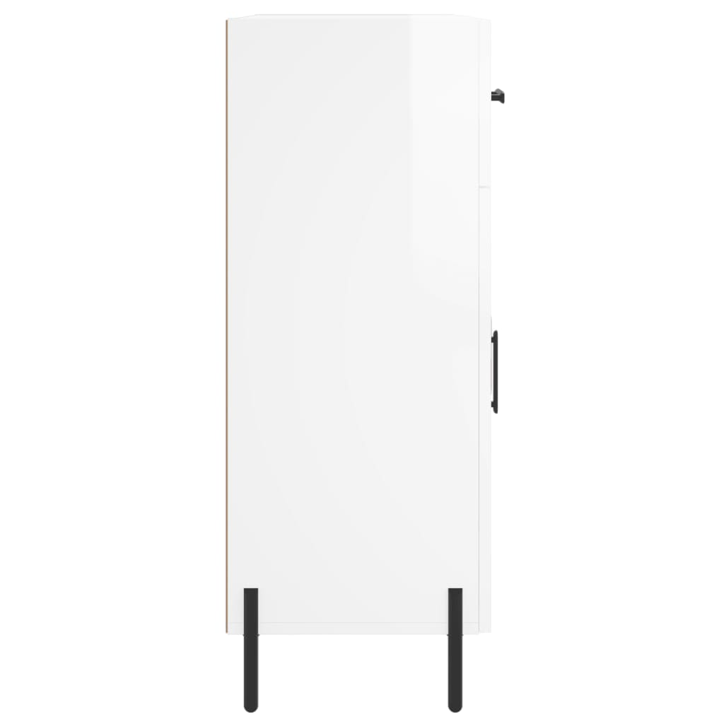 Buffet Blanc brillant 69,5x34x90 cm Bois d'ingénierie Buffets & bahuts vidaXL   