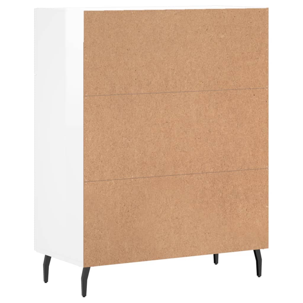 Buffet Blanc brillant 69,5x34x90 cm Bois d'ingénierie Buffets & bahuts vidaXL   