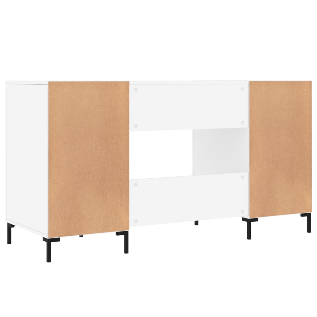 Bureau blanc 140x50x75 cm bois d'ingénierie Bureaux vidaXL   
