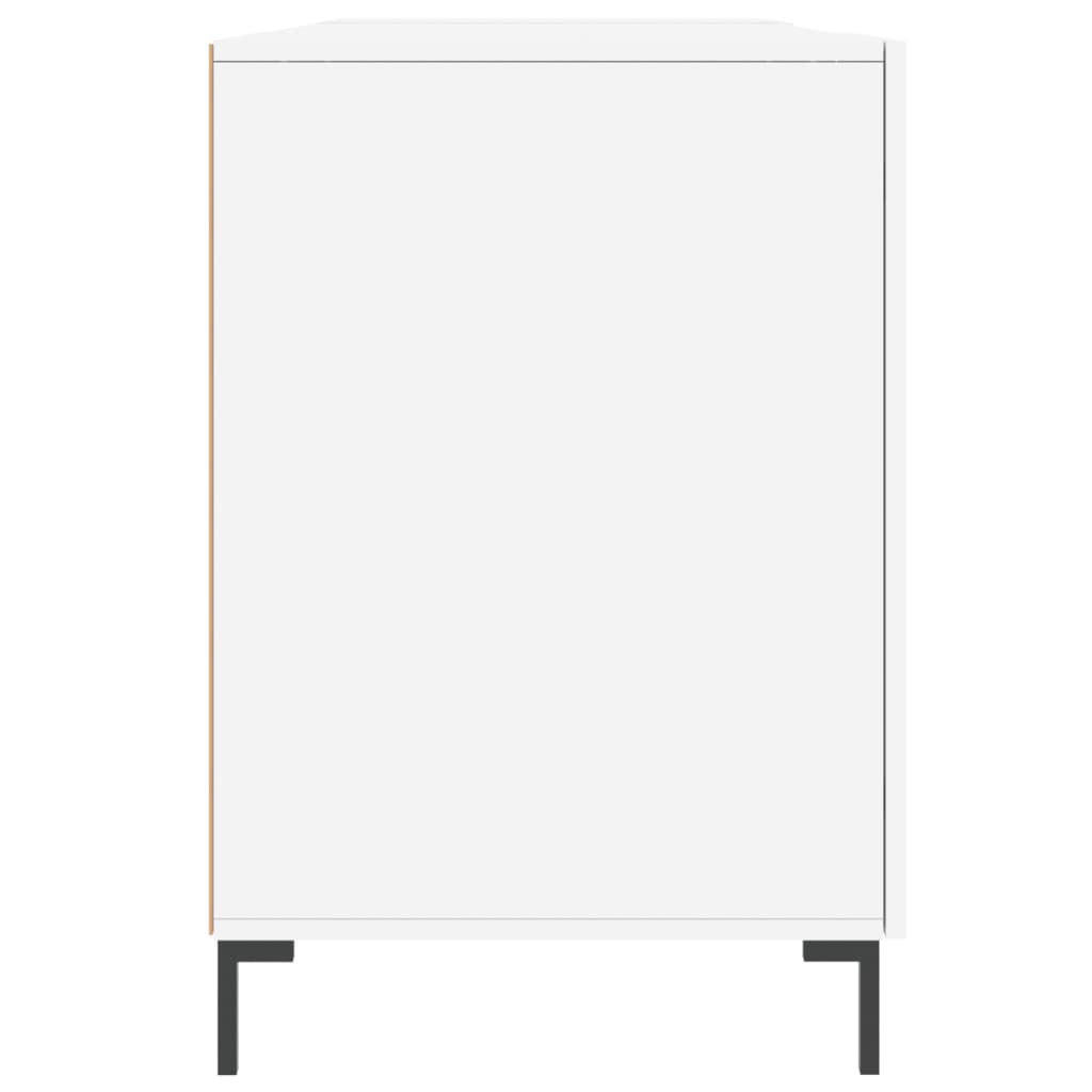 Bureau Blanc brillant 140x50x75 cm Bois d'ingénierie Bureaux vidaXL   