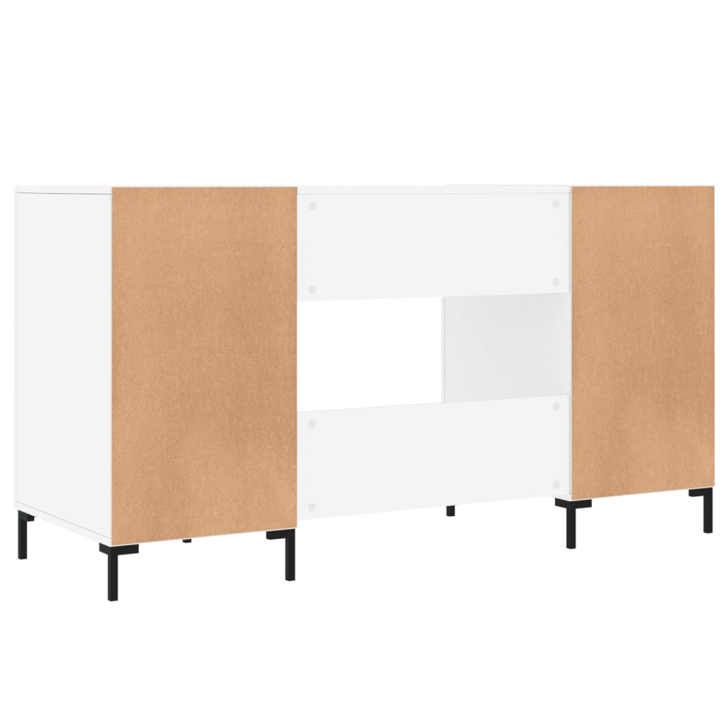 Bureau Blanc brillant 140x50x75 cm Bois d'ingénierie Bureaux vidaXL   