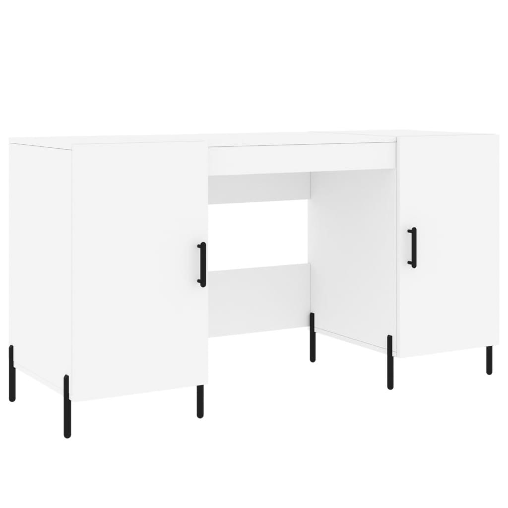 Bureau blanc 140x50x75 cm bois d'ingénierie Bureaux vidaXL   