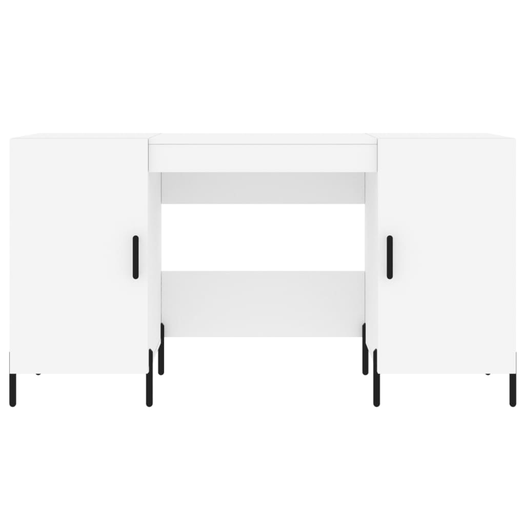 Bureau blanc 140x50x75 cm bois d'ingénierie Bureaux vidaXL   