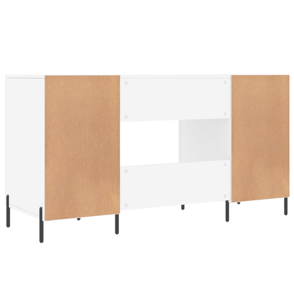Bureau blanc 140x50x75 cm bois d'ingénierie Bureaux vidaXL   