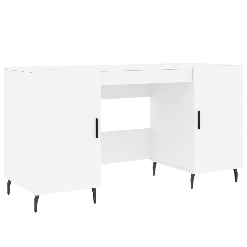 Bureau blanc 140x50x75 cm bois d'ingénierie Bureaux vidaXL   