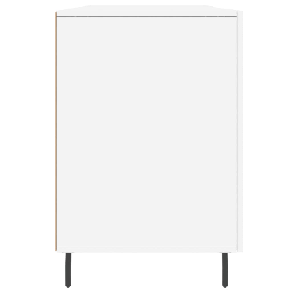Bureau Blanc brillant 140x50x75 cm Bois d'ingénierie Bureaux vidaXL   