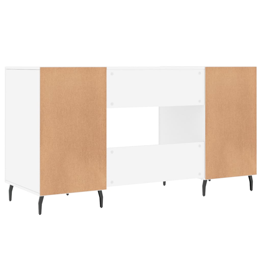 Bureau Blanc brillant 140x50x75 cm Bois d'ingénierie Bureaux vidaXL   
