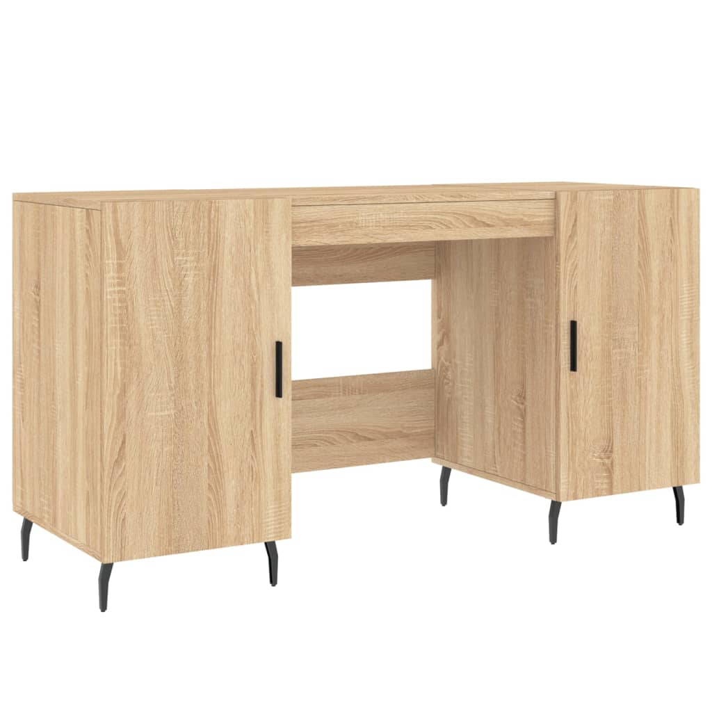 Bureau chêne sonoma 140x50x75 cm bois d'ingénierie Bureaux vidaXL   