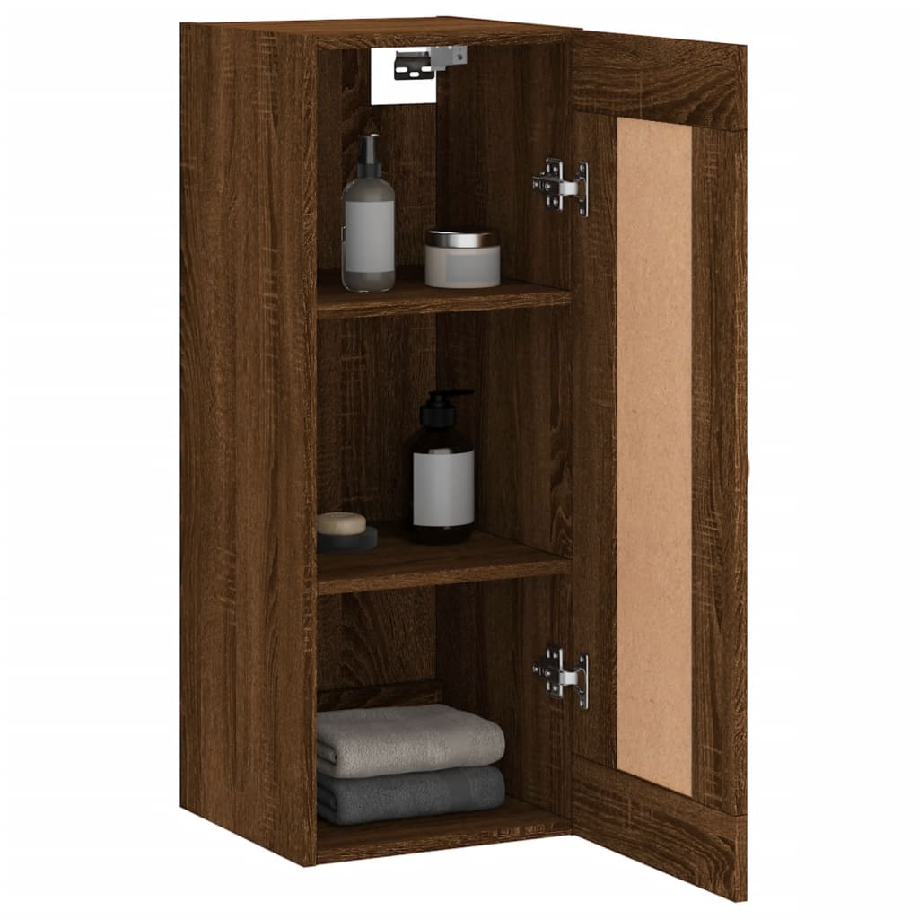 Armoire murale chêne marron 34,5x34x90 cm bois d'ingénierie Buffets & bahuts vidaXL   