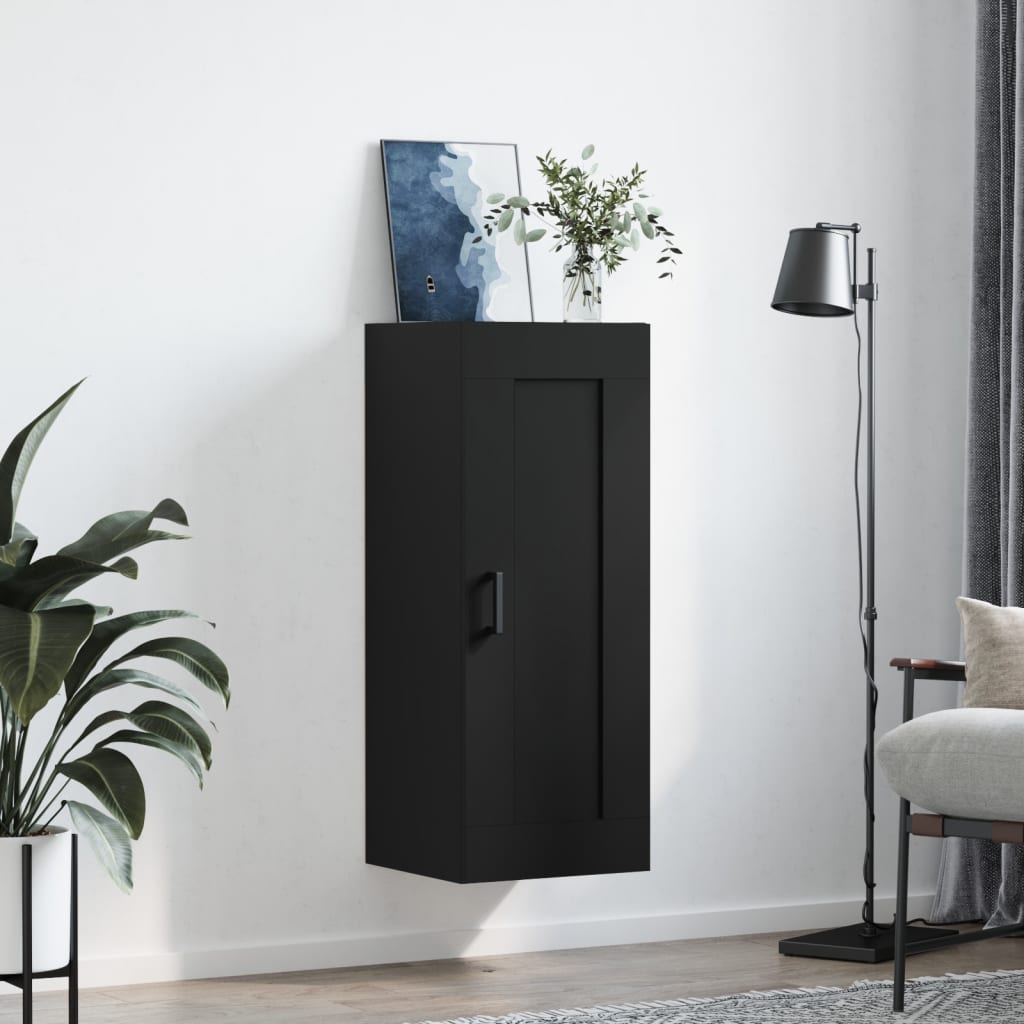 Armoire murale noir 34,5x34x90 cm bois d'ingénierie Buffets & bahuts vidaXL   