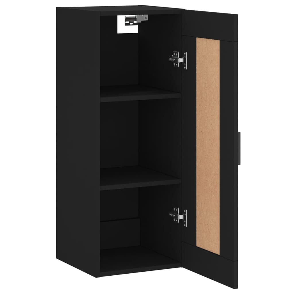 Armoire murale noir 34,5x34x90 cm bois d'ingénierie Buffets & bahuts vidaXL   
