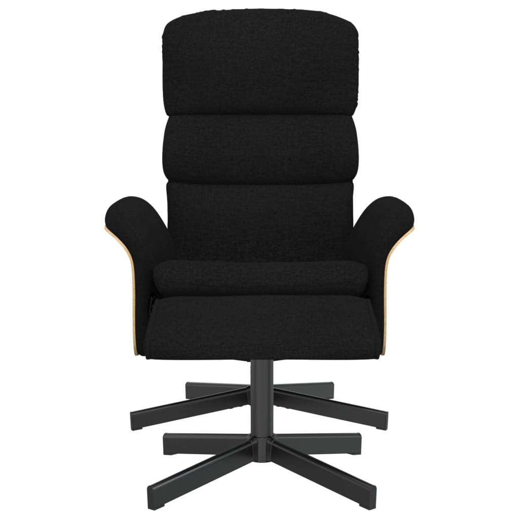 Fauteuil inclinable avec repose-pied noir tissu Fauteuils vidaXL   