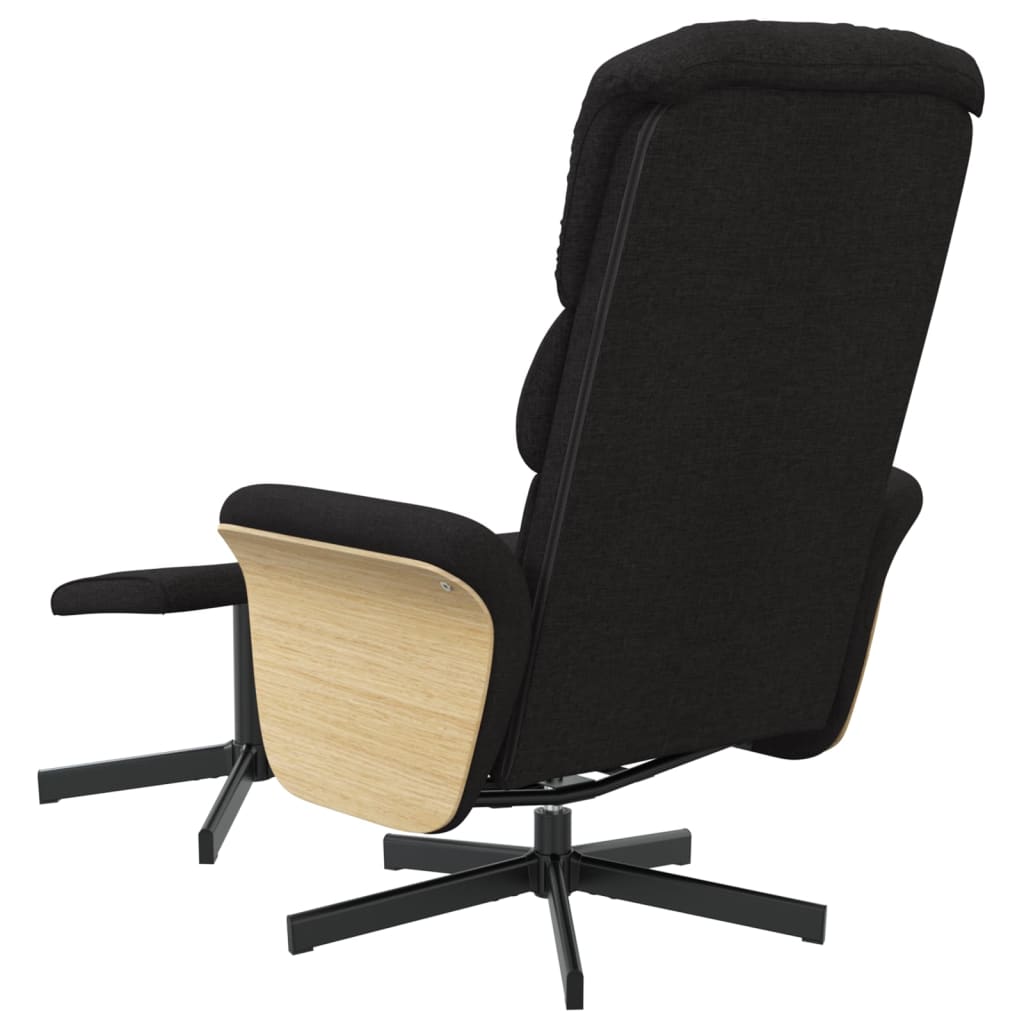 Fauteuil inclinable avec repose-pied noir tissu Fauteuils vidaXL   