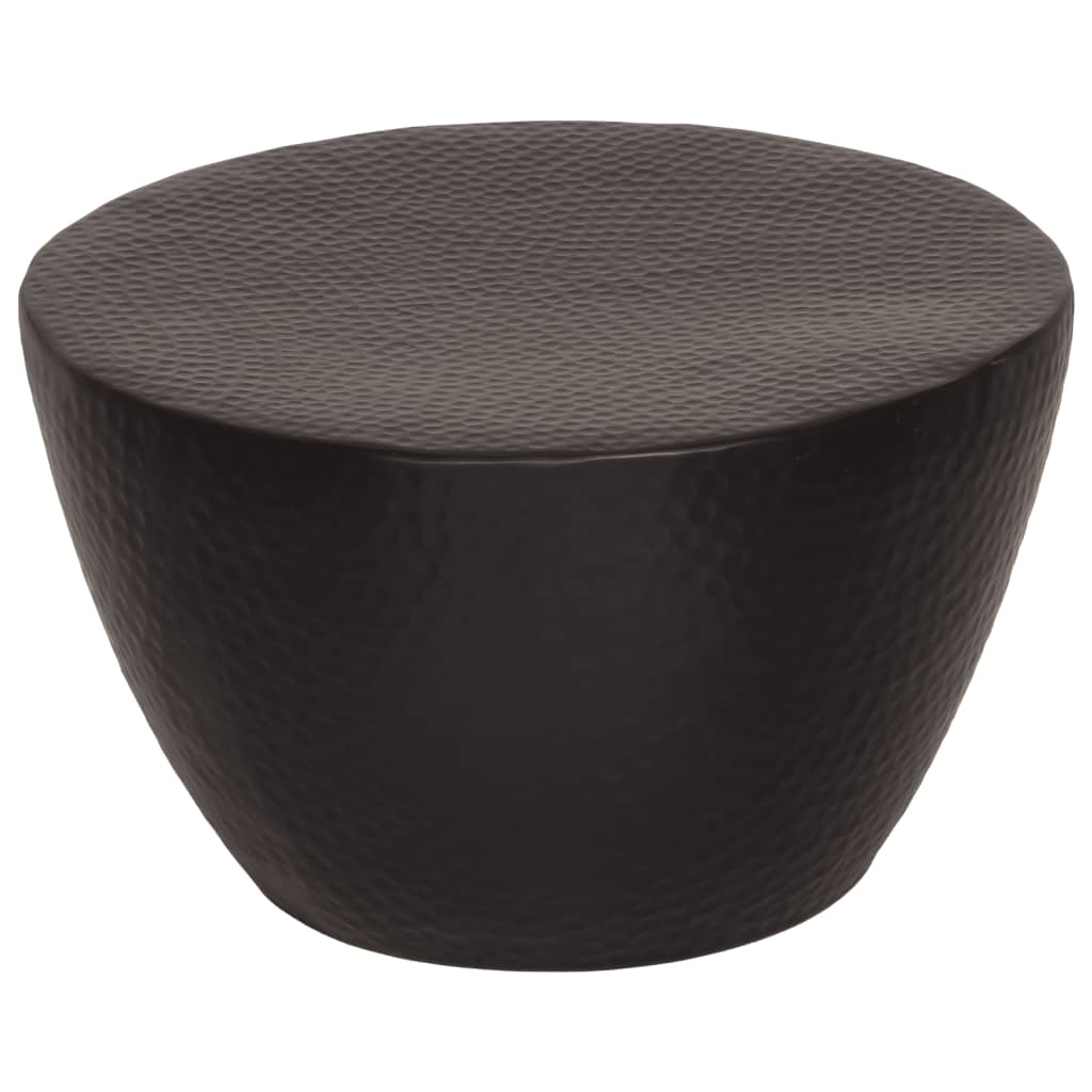 Table basse martelée en aluminium Ø 50x30 cm noir Tables basses vidaXL   