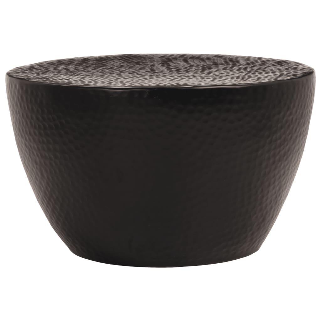 Table basse martelée en aluminium Ø 50x30 cm noir Tables basses vidaXL   