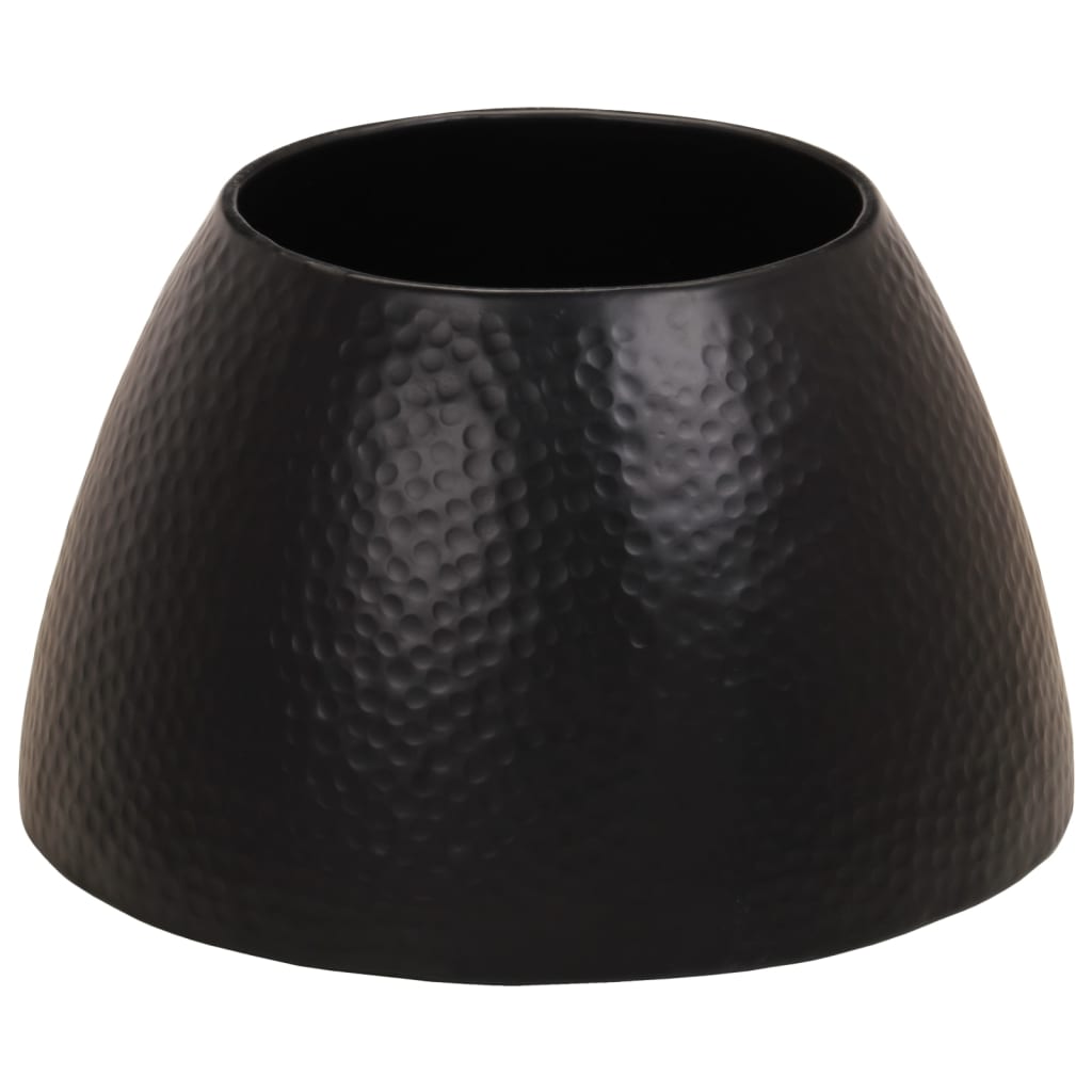 Table basse martelée en aluminium Ø 50x30 cm noir Tables basses vidaXL   