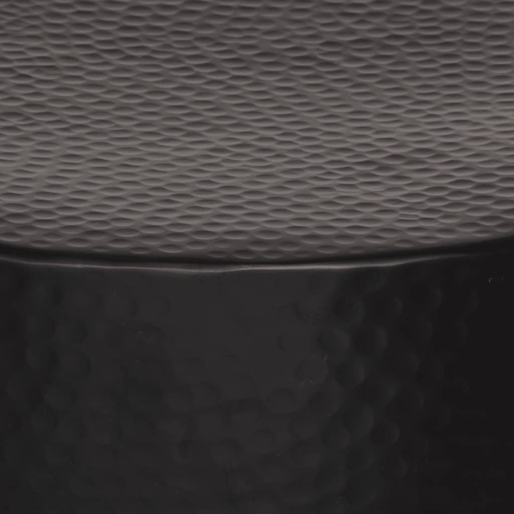 Table basse martelée en aluminium Ø 50x30 cm noir Tables basses vidaXL   