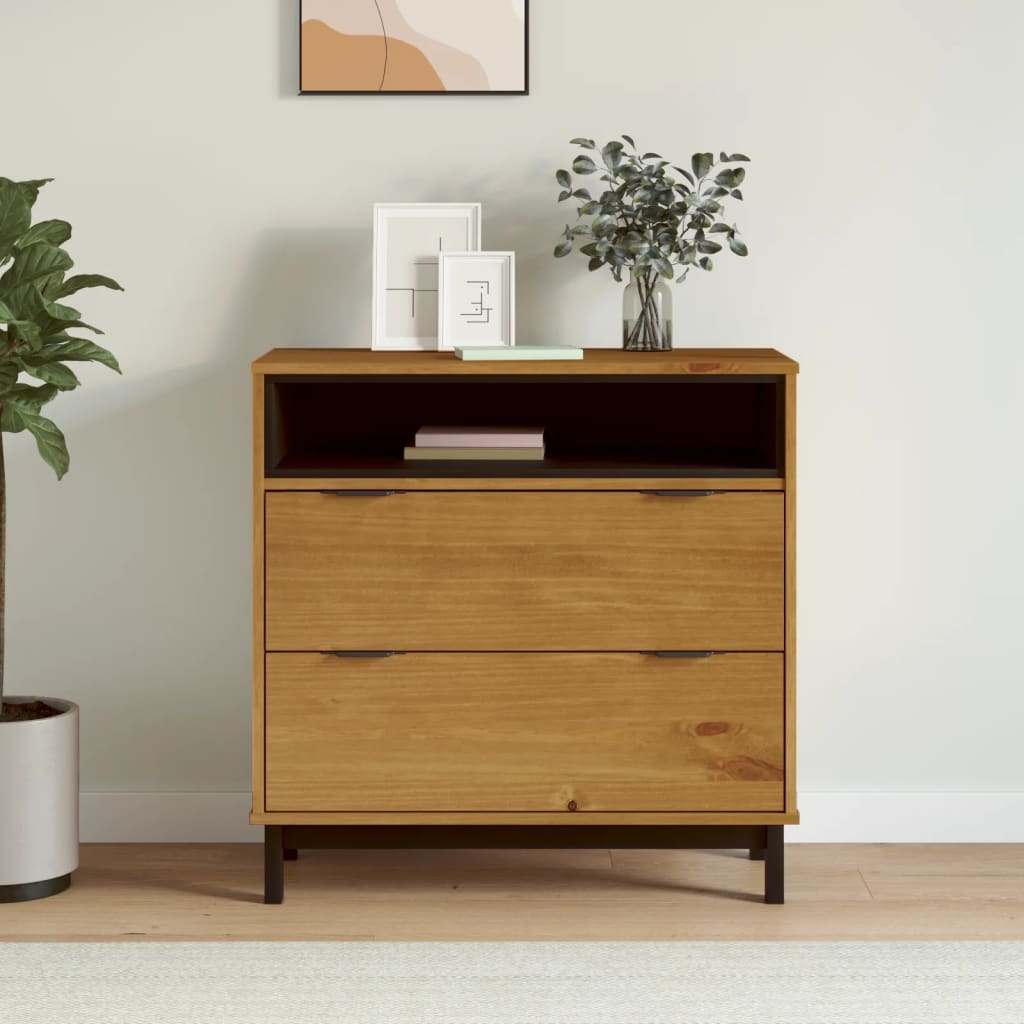 Commode FLAM 80x40x80 cm bois de pin massif Commodes vidaXL   