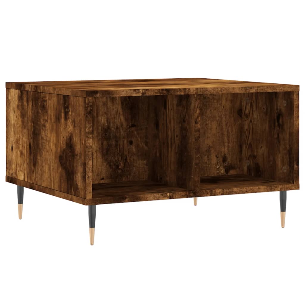 Table basse Chêne fumé 60x50x36,5 cm Bois d'ingénierie Tables basses vidaXL   