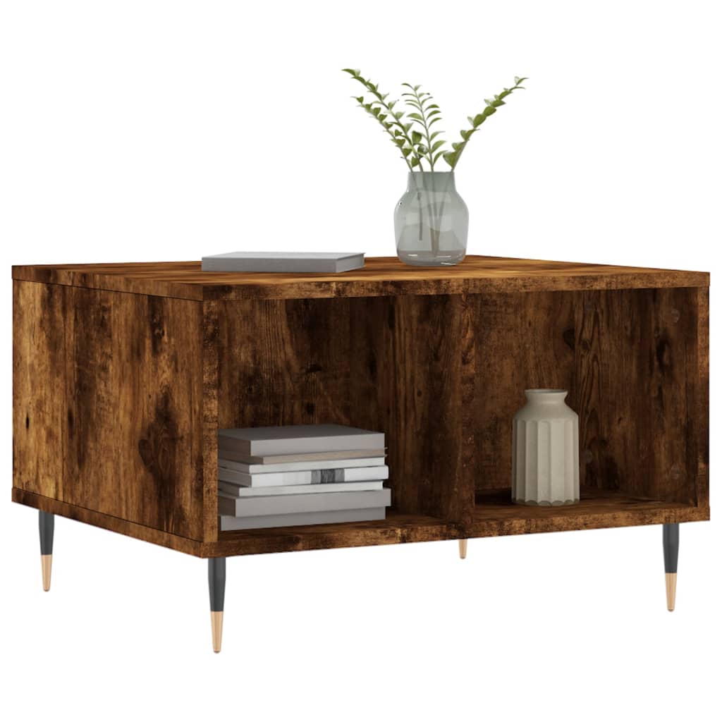 Table basse Chêne fumé 60x50x36,5 cm Bois d'ingénierie Tables basses vidaXL   