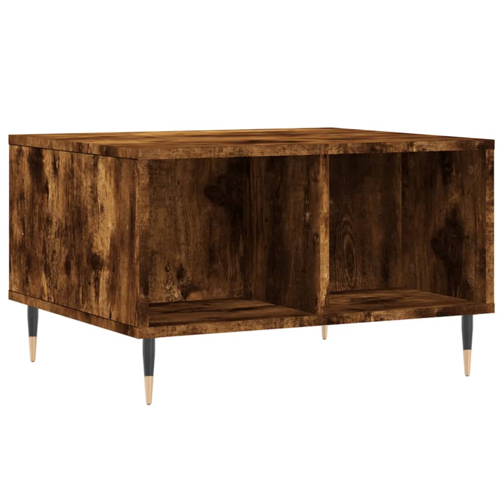 Table basse Chêne fumé 60x50x36,5 cm Bois d'ingénierie Tables basses vidaXL   