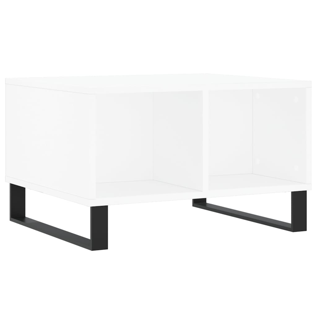 Table basse Blanc 60x50x36,5 cm Bois d'ingénierie Tables basses vidaXL   