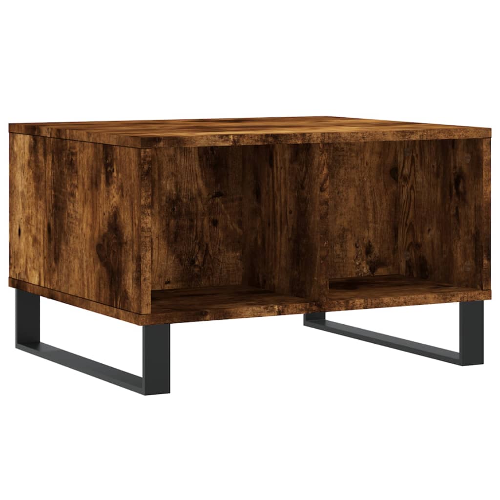 Table basse Chêne fumé 60x50x36,5 cm Bois d'ingénierie Tables basses vidaXL   