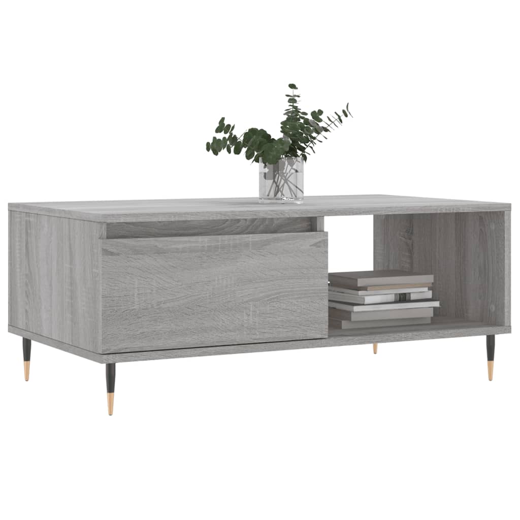 Table basse Sonoma gris 90x50x36,5 cm Bois d'ingénierie Tables basses vidaXL   