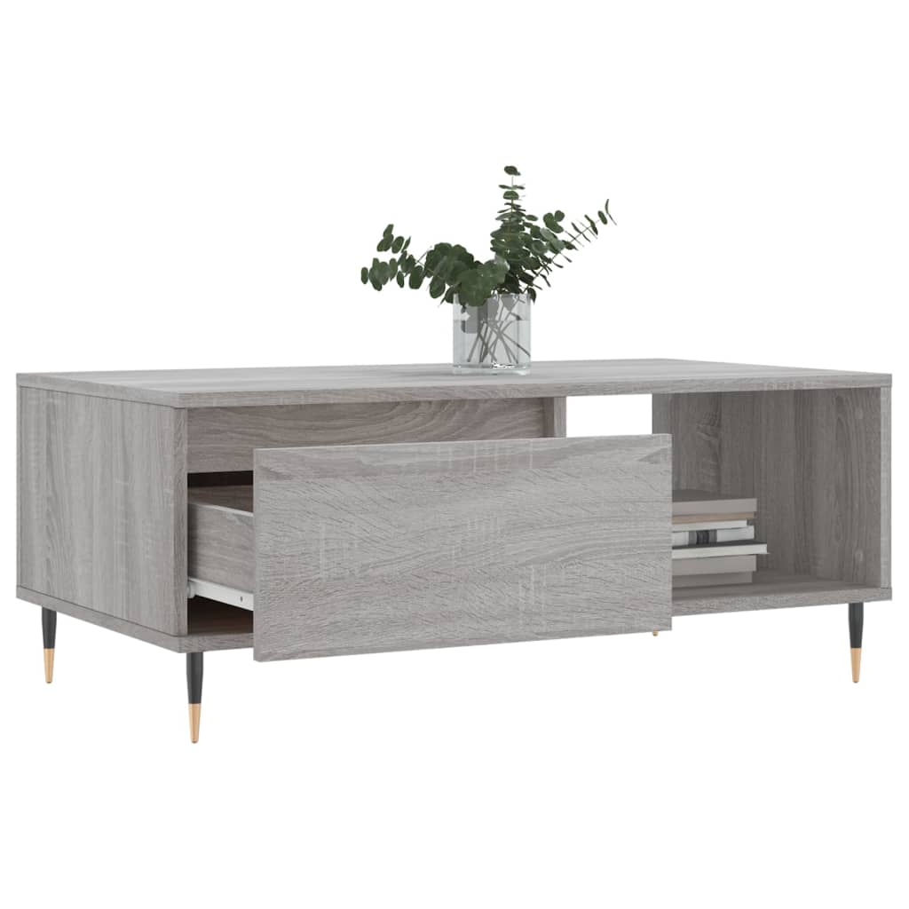 Table basse Sonoma gris 90x50x36,5 cm Bois d'ingénierie Tables basses vidaXL   