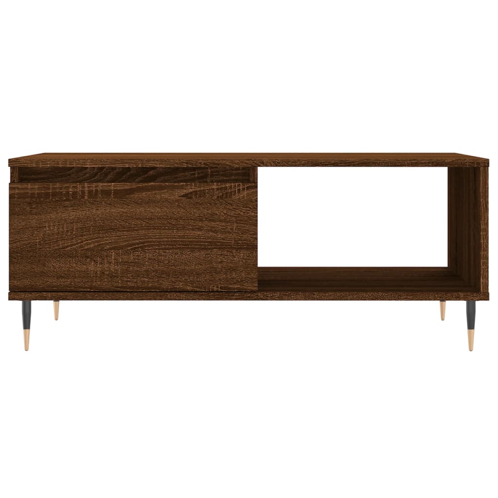 Table basse Chêne marron 90x50x36,5 cm Bois d'ingénierie Tables basses vidaXL   