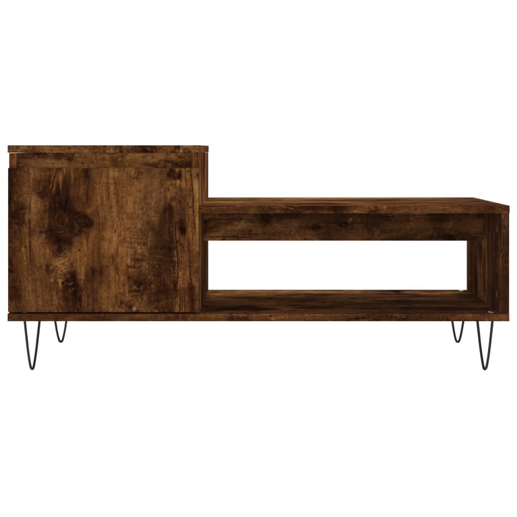 Table basse Chêne fumé 100x50x45 cm Bois d'ingénierie Tables basses vidaXL   