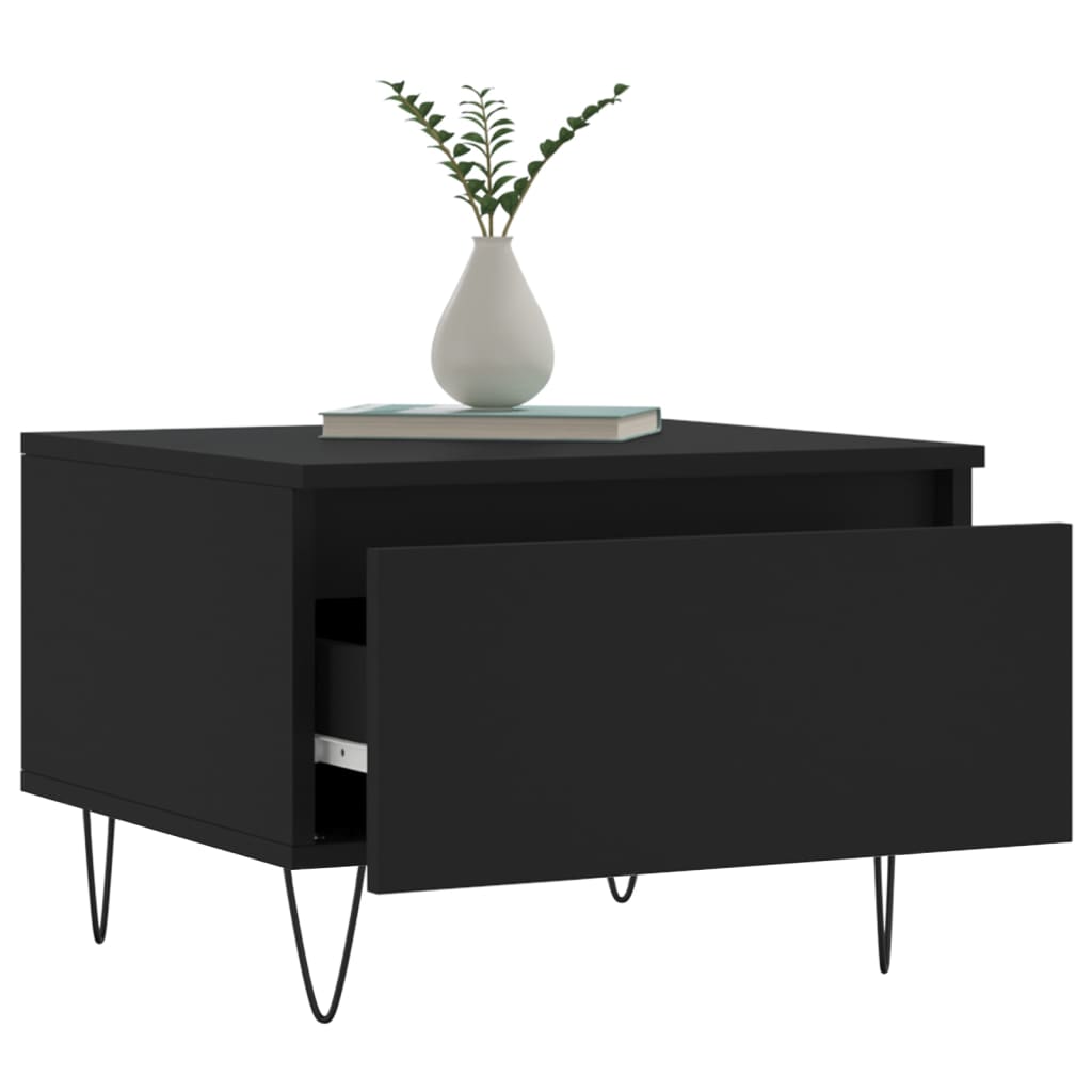 Tables basses 2 pcs noir 50x46x35 cm bois d'ingénierie Tables basses vidaXL   