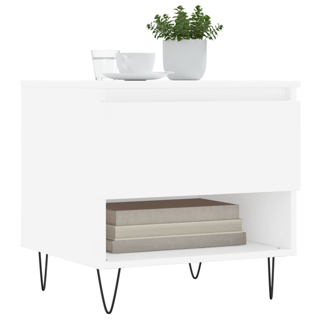 Tables basses 2 pcs blanc 50x46x50 cm bois d'ingénierie Tables basses vidaXL   
