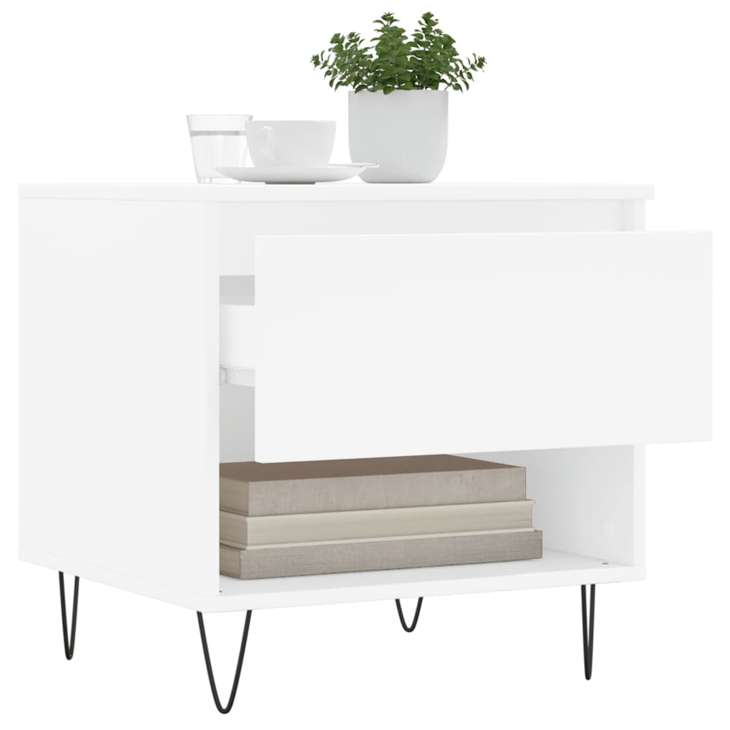 Tables basses 2 pcs blanc 50x46x50 cm bois d'ingénierie Tables basses vidaXL   