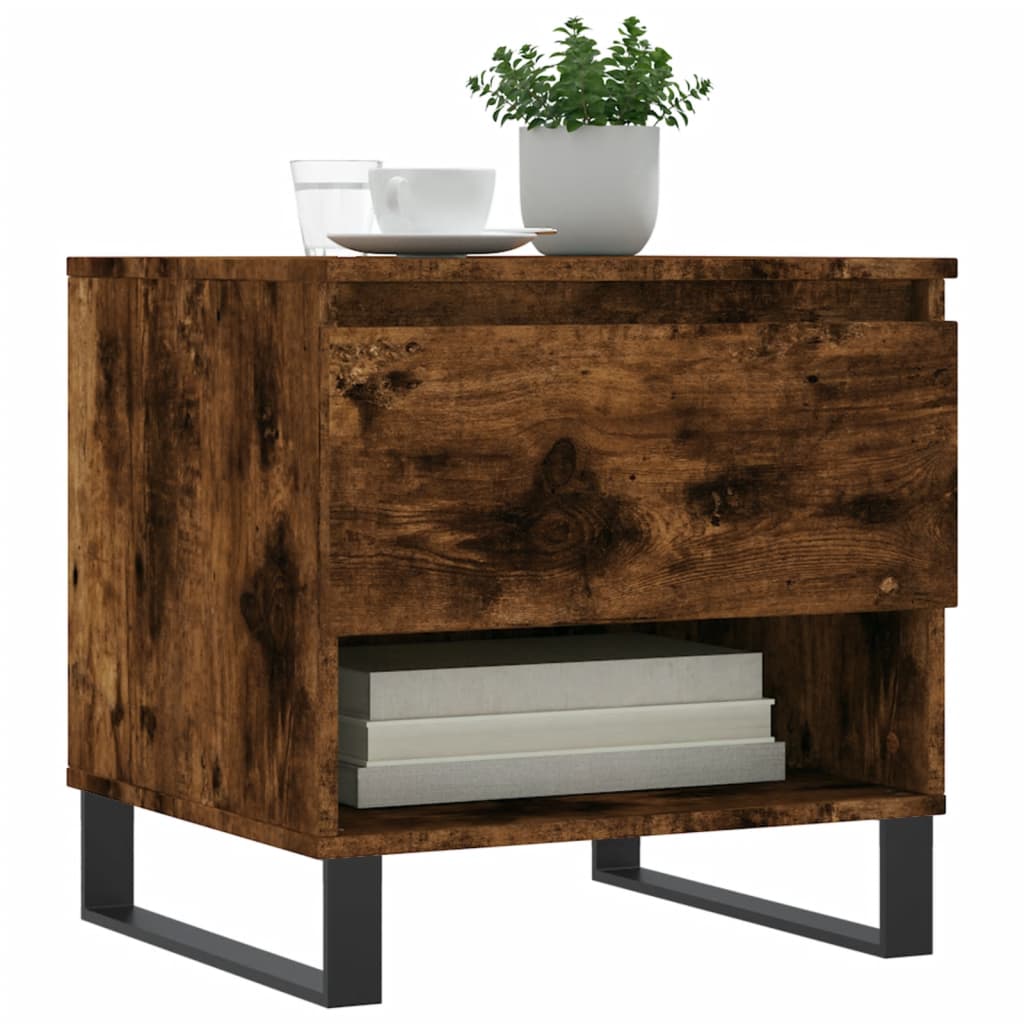 Table basse chêne fumé 50x46x50 cm bois d'ingénierie Tables basses vidaXL   